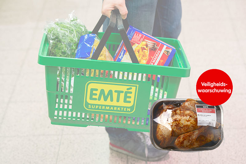 Gegrilde kippen EMTÉ onvoldoende gegaard, risico op salmonella