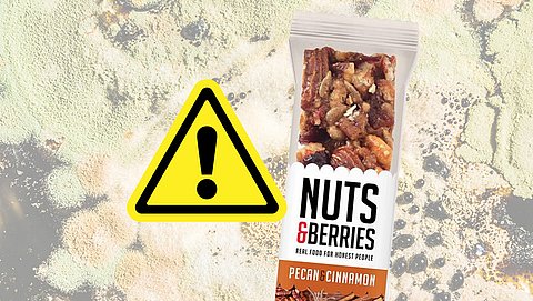 Deze notenbar van Nuts & Berries bevat een giftige schimmelstof