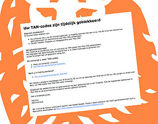Trap niet in deze phishingmail over TAN-codes van ING