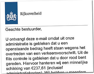 Pas op voor valse verkeersboetes uit naam van het CJIB