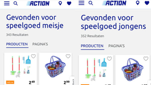Jongens' en 'meisjesspeelgoed' oké, maar laat kind de keuze Jongens' en 'meisjesspeelgoed' oké, maar laat kind de keuze