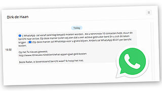 Pas op: 'WhatsApp wordt betaald'-nieuws is een hoax