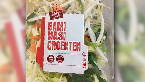 Pas op: verkeerd label op nasi- en bamigroenten Superunie