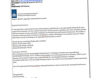 Nepbekeuringen CJIB in omloop
