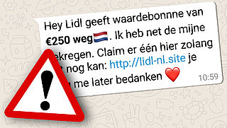 'Lidl geeft waardebon van 250 euro weg': geloof dit WhatsApp-bericht niet