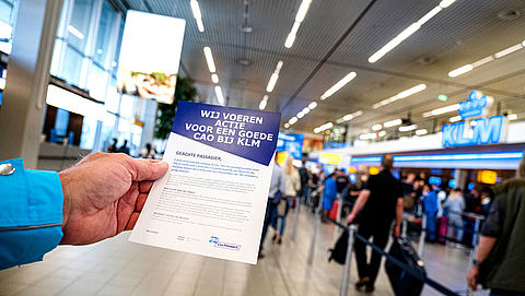 Grondpersoneel KLM woensdag opnieuw in staking