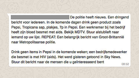 Hoax: 'Drink geen Pepsi'