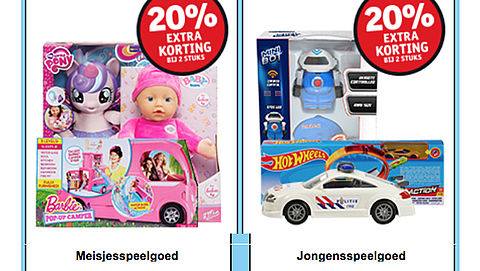 'Jongens'- en 'meisjesspeelgoed' oké, maar laat kind de keuze, niet de fabrikant