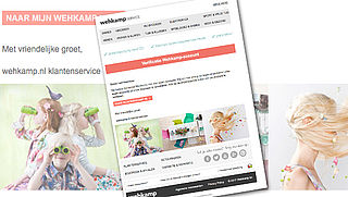 Let op: phishingmail 'wehkamp' over account-verificatie