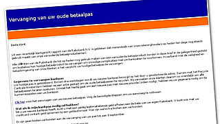 Let op: valse mail over geblokkeerde Rabobankpas