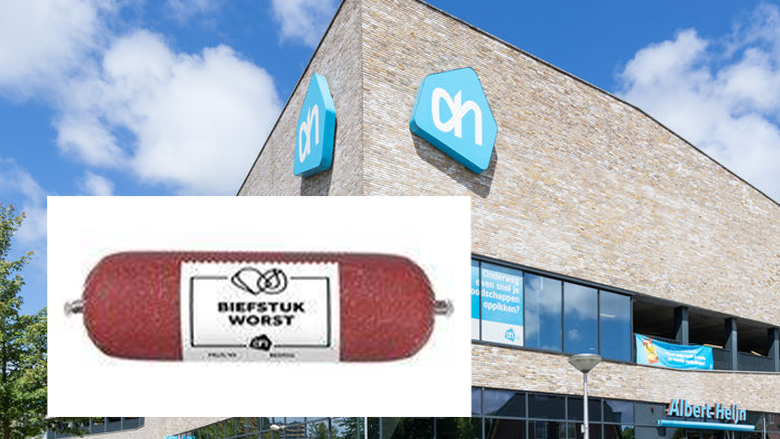 Terugroepactie AH: 'Poepbacterie op biefstukworst'
