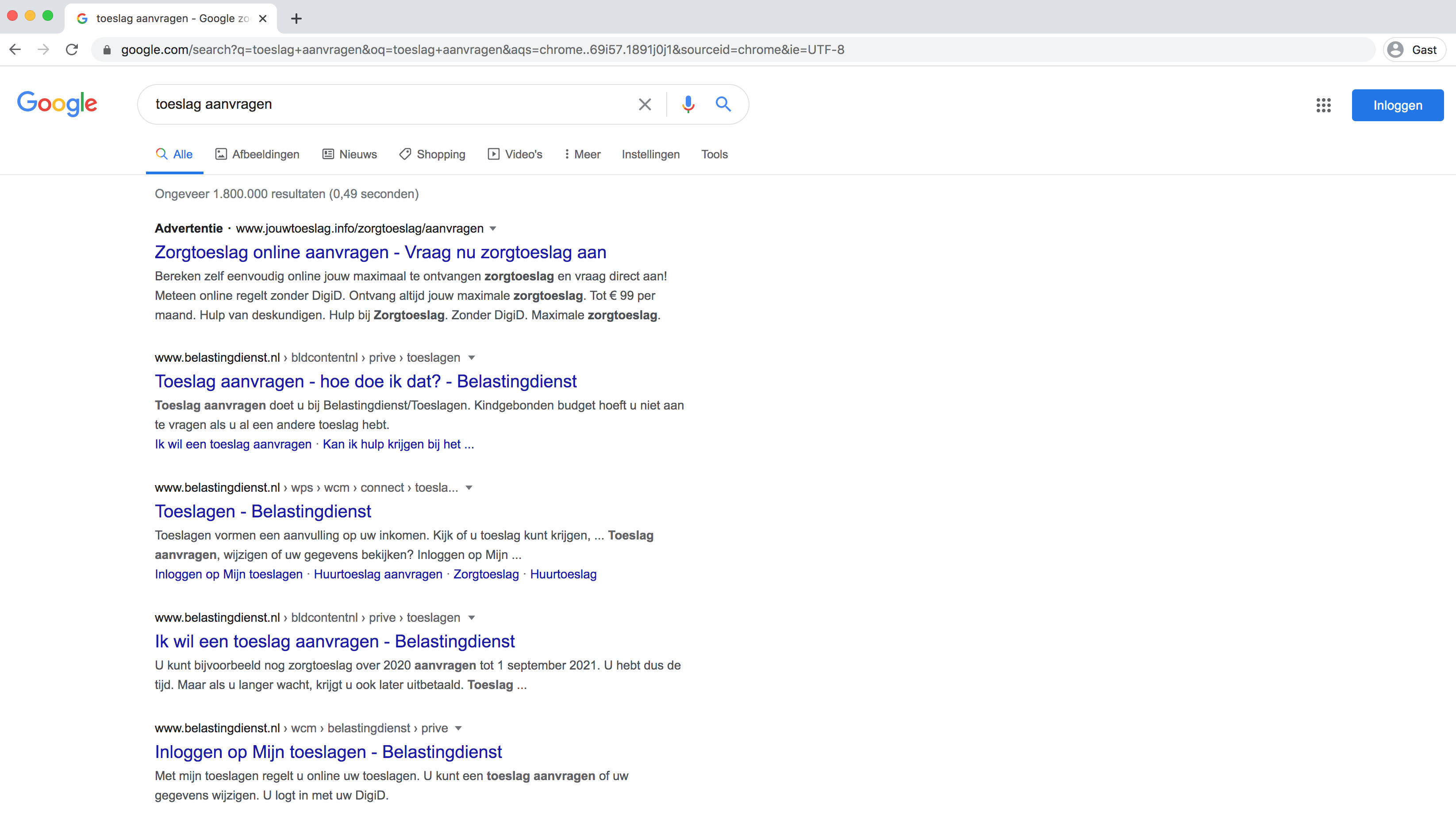 Bemiddelingssite komt door advertentie bovenaan te staan. Bemiddelingssite komt door advertentie bovenaan te staan.