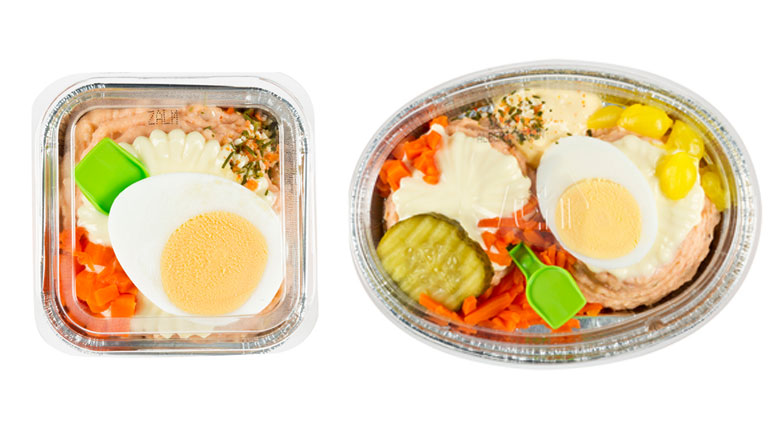 Pas op: glas in aardappel-zalmslaatje Westland