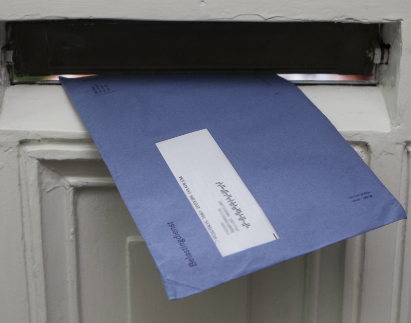 Blauwe envelop verdwijnt