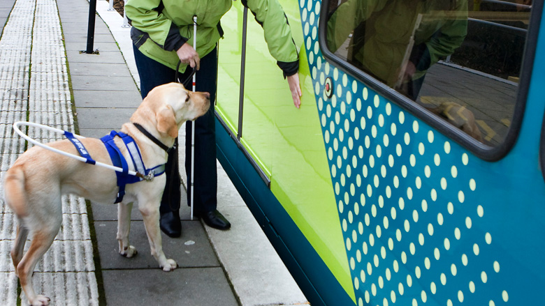 Blinde man valt uit trein na opengaan verkeerde deur