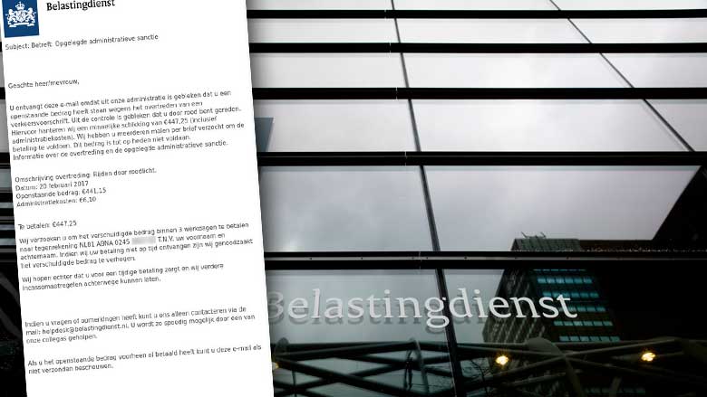 Opgelet: Mail over boete door rood rijden van 'CJIB' en 'Belastingdienst' is vals!