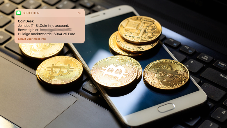 Let op: Valse sms over 'bitcoin in je account'
