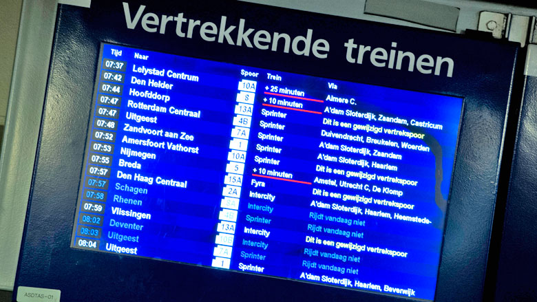 Proef NS: Geen dienstregeling, iedere 10 minuten een trein