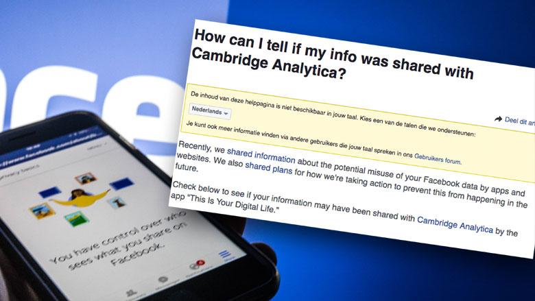 Jouw Facebookgegevens gedeeld met Cambridge Analytica? Zo check je het