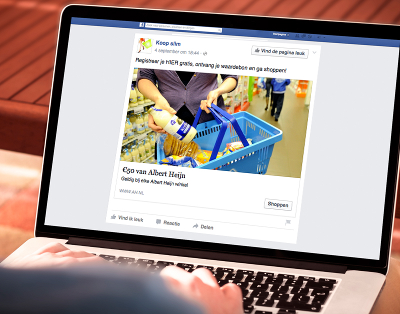 Pas op: Phishingbericht op Facebook uit naam van Albert Heijn