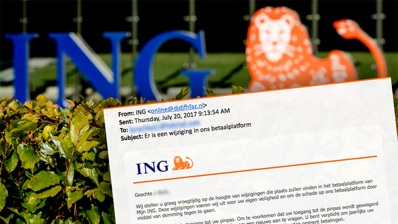 Pas op: gepersonaliseerde mail ING over wijziging in het betaalplatform is nep