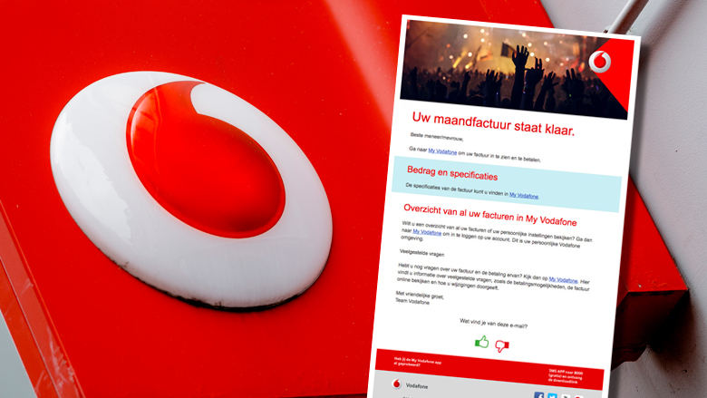 Pas op: valse mail over Vodafone maandfactuur