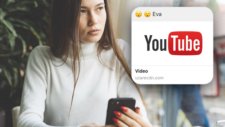 Let op: klik niet op ucarecdn-link in Facebook Messenger!