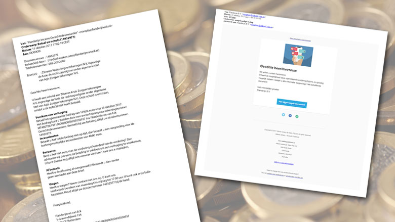 Phishingmail verstuurd uit naam van deurwaarder Flanderijn