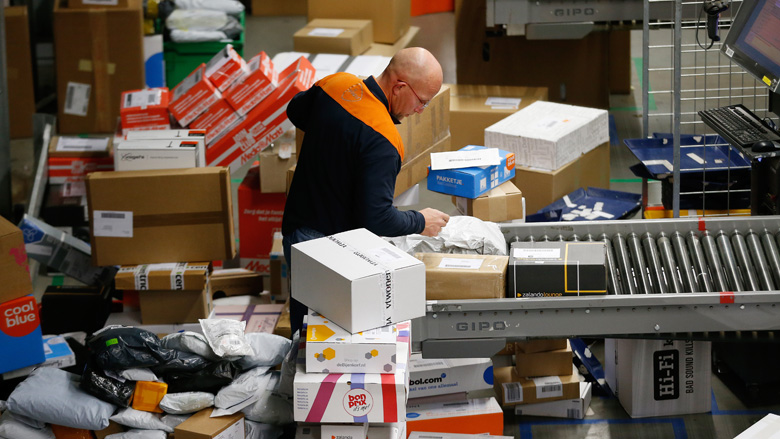 Opnieuw recorddrukte voor PostNL