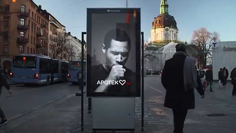Zweedse poster confronteert met rokershoest