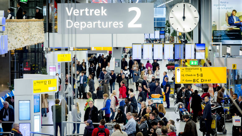 Toename aantal reizigers Schiphol