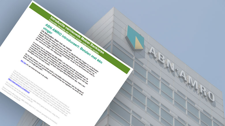 Phishingmail 'ABN AMRO' over nieuwe app