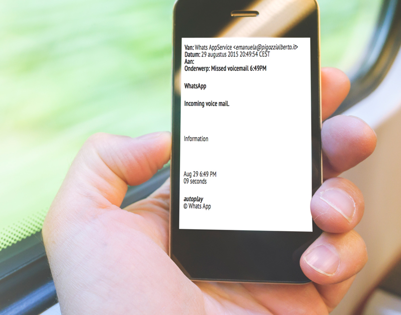 'Missed-voicemail'-bericht van 'WhatsApp' is phishing