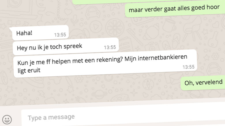 WhatsApp-betaalverzoek van een 'bekende'? Wees op je hoede!