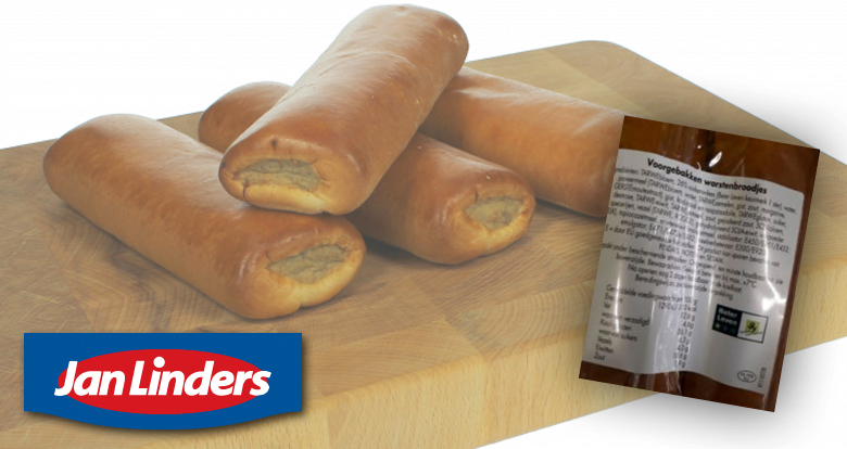 Foute etiketten op worstenbroodjes supermarktketen Jan Linders