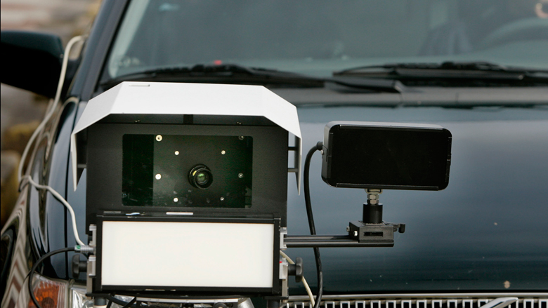 Weg scannen voor informatie zelfrijdende auto