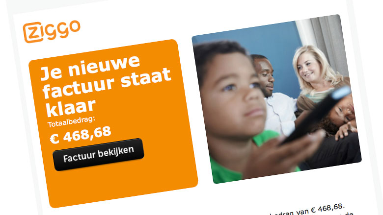 Pas op voor valse Ziggo-mails met ransomware