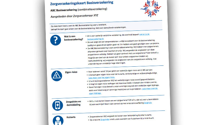 Zorgverzekeringskaart biedt hulp bij keuze polis
