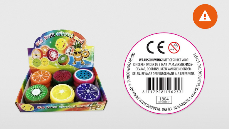D&F BV. roept Fruit Slime terug wegens te hoge concentratie chemicaliën