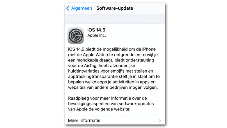 Bijwerken naar nieuwe iOS-versie Bijwerken naar nieuwe iOS-versie