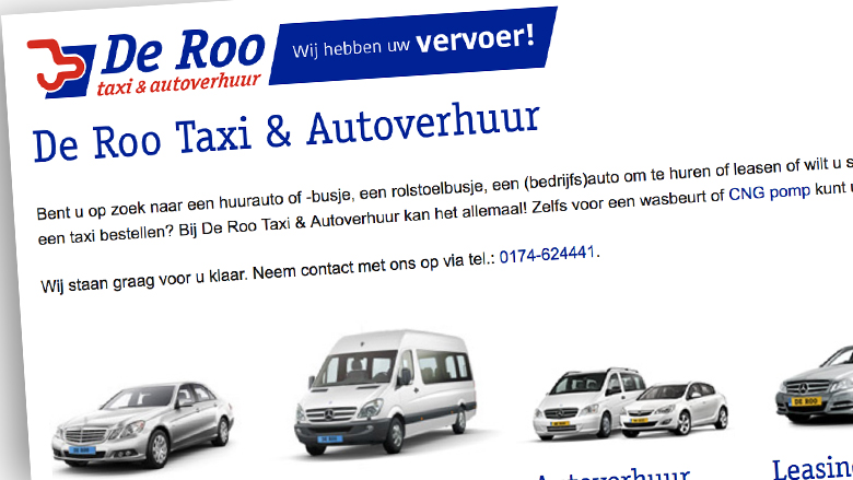 Faillissement voor taxibedrijf De Roo