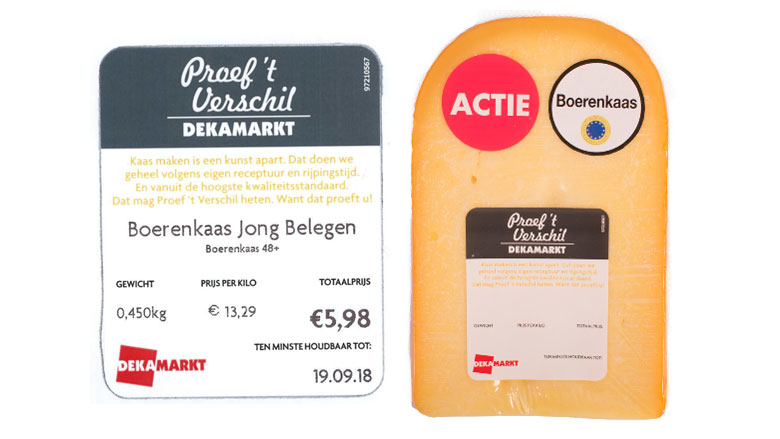 Poepbacterie in boerenkaas van Dekamarkt en Poiesz