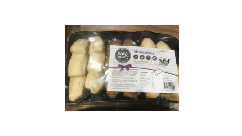 Verkeerd etiket kerstboombroodjesmix Dutch Bakery