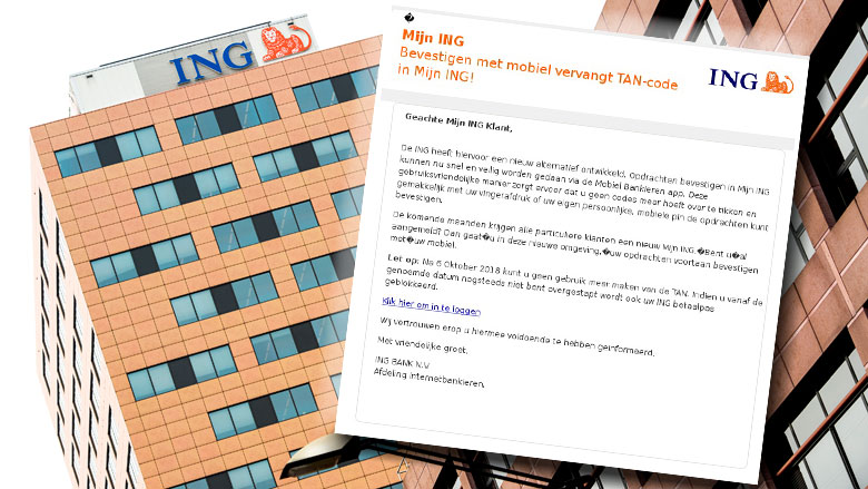 Let op: valse e-mail van 'ING' over TAN-codes