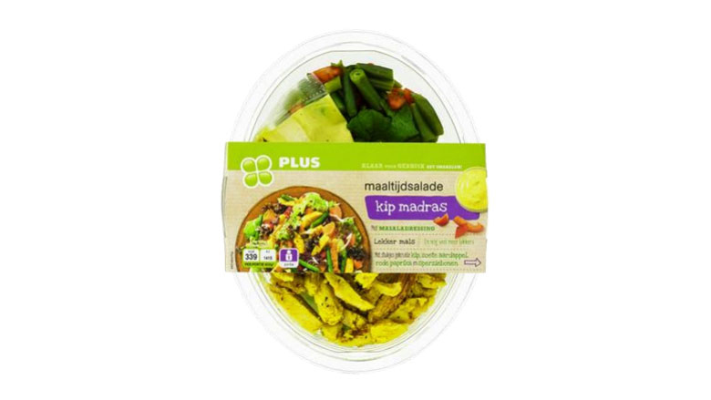 PLUS roept maaltijdsalade kip-madras terug