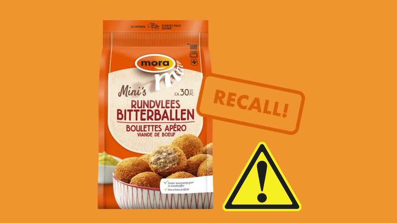 Waarschuwing: sommige verpakkingen van Mora Mini's Rundvleesbitterballen  bevatten verkeerde inhoud