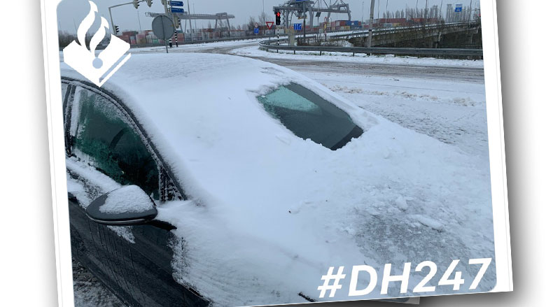 Politie waarschuwt: hoge boete bij niet-sneeuwvrije auto